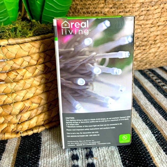 50 count clear indoor and outdoor micro led light set - string lights white cord - Picture 2 of 2